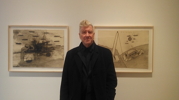 David Lynch, at the Kayne Griffin Corcoran Gallery in LA. Photo Credit: Avishay Artsy.