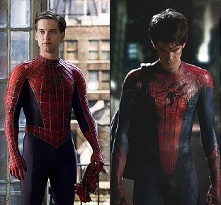Tobey Maguire and Andrew Garfield as Peter Parker/Spider-Man. Who is better? Photo credit: Sony Pictures.