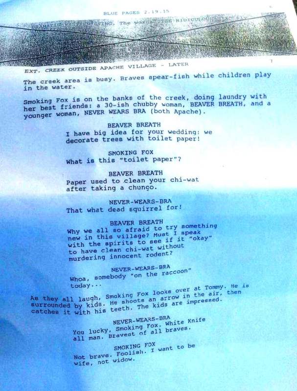 An excerpt of the script that the actors found offensive. We aren’t surprised. Photo Credit: Sydney Morning Herald.