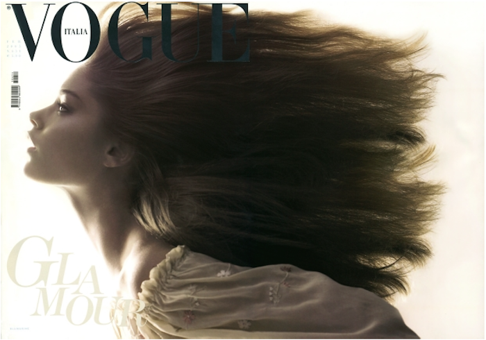 Kroes in one of her first covers, this being VOGUE's W Holiday. Image Credit: VOGUE