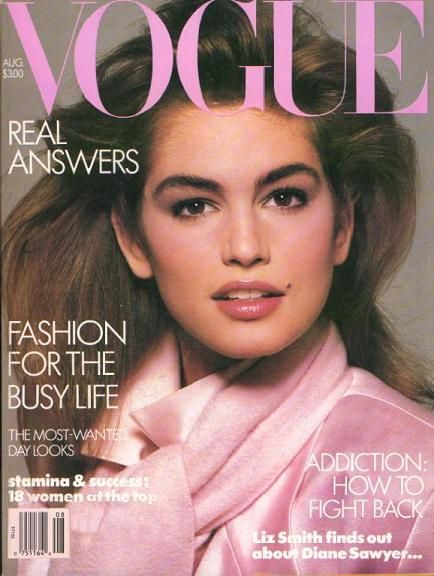 Cindy Crawford- August 1986 issue of Vogue