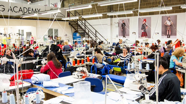 A workshop at Fashion Enter, a manufacturing and training enterprise based in London, Photo Credit: Fashion Enter