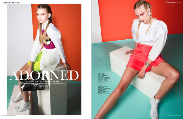'Adorned'- Lynuz Macalalad's spread in 'Ellements' magazine.