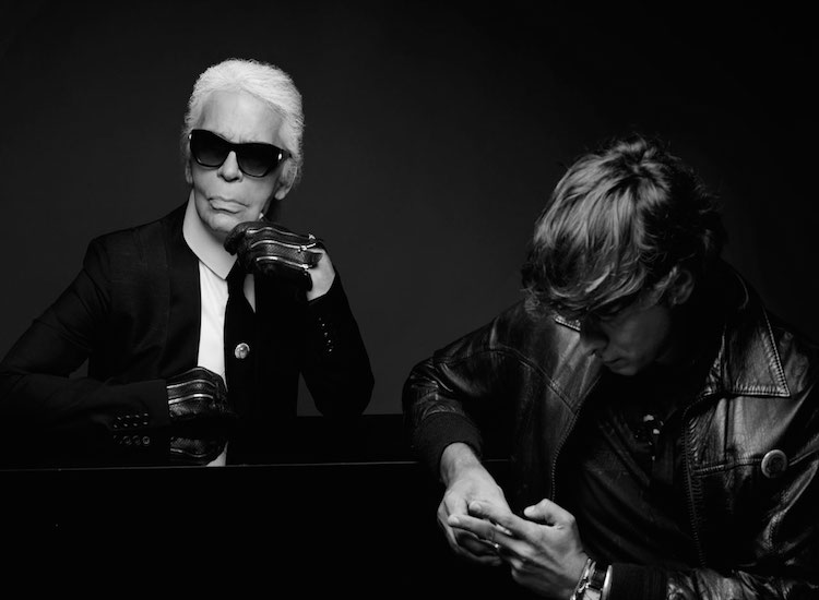 An image from “Karl Lagerfeld and Hedi Slimane Face to Face” Photographed by Karl Lagerfeld.