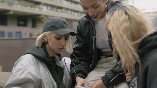 Girls pictured in Shutdown video wearing Roadman inspired outfits. 
