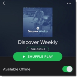 Spotify's other music curation feature "Discover Weekly" (source: http://www.brucebnews.com)