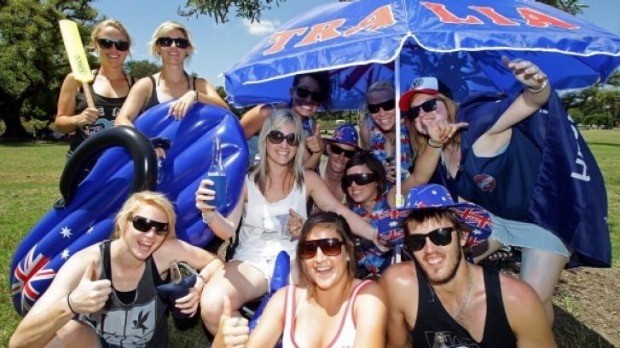 Young Australians use Australia Day as the opportunity to drink and party. Source: stickytickets.com.au