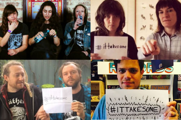#ItTakesOne campaign has a number of msuic advocates joing Camp Cope. Source: themusic.com.au