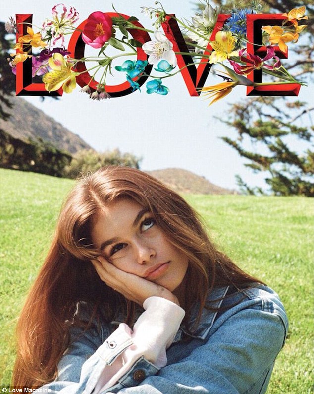 Kaia Gerber pose for Love Magazine
