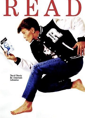 David Bowie on the Read campaign for the American Library Association (ALA). Photo credit: ALA