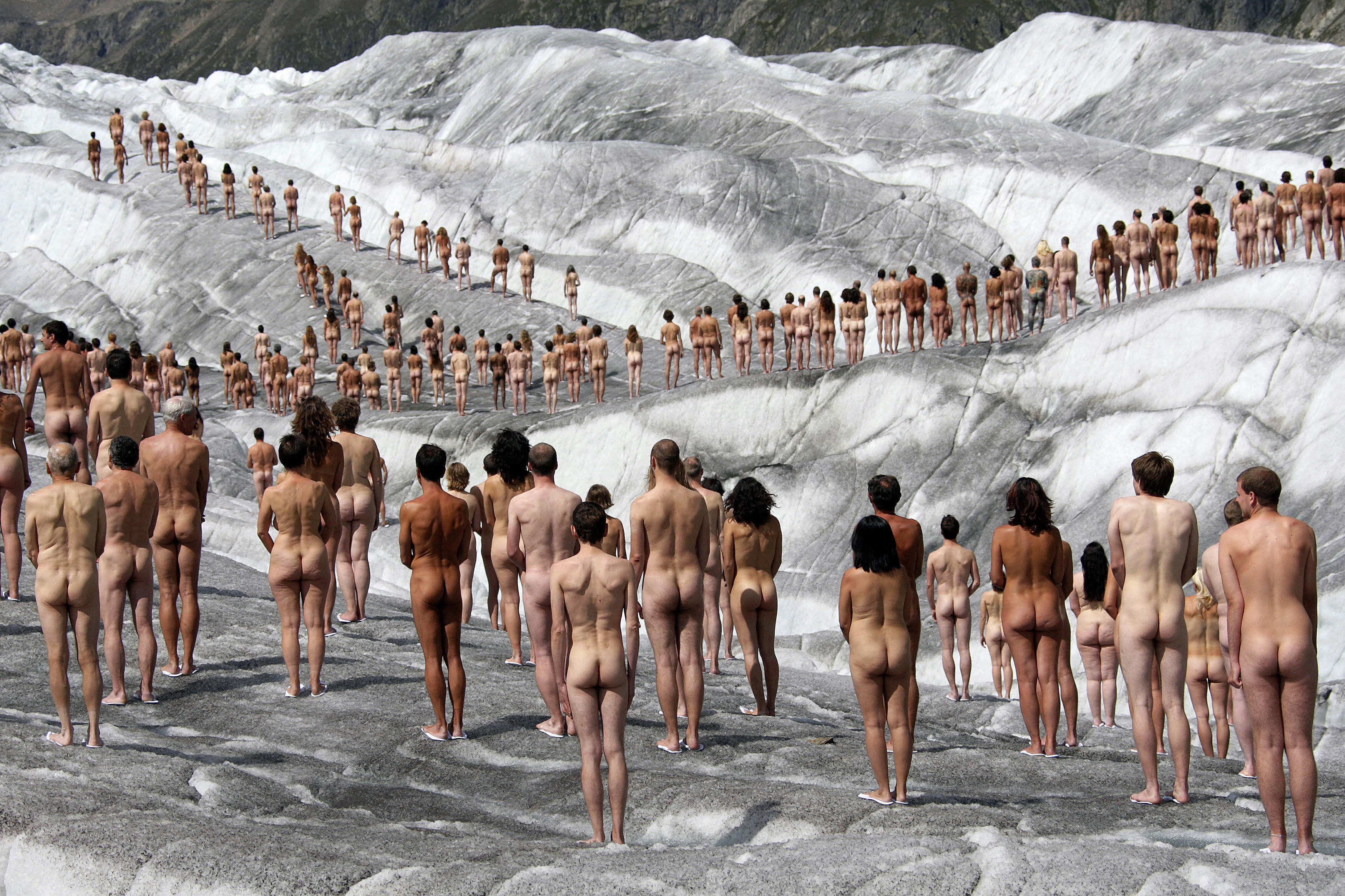 Censorship Protesters Strip Naked And Bare Nipples Outside Facebook HQ.