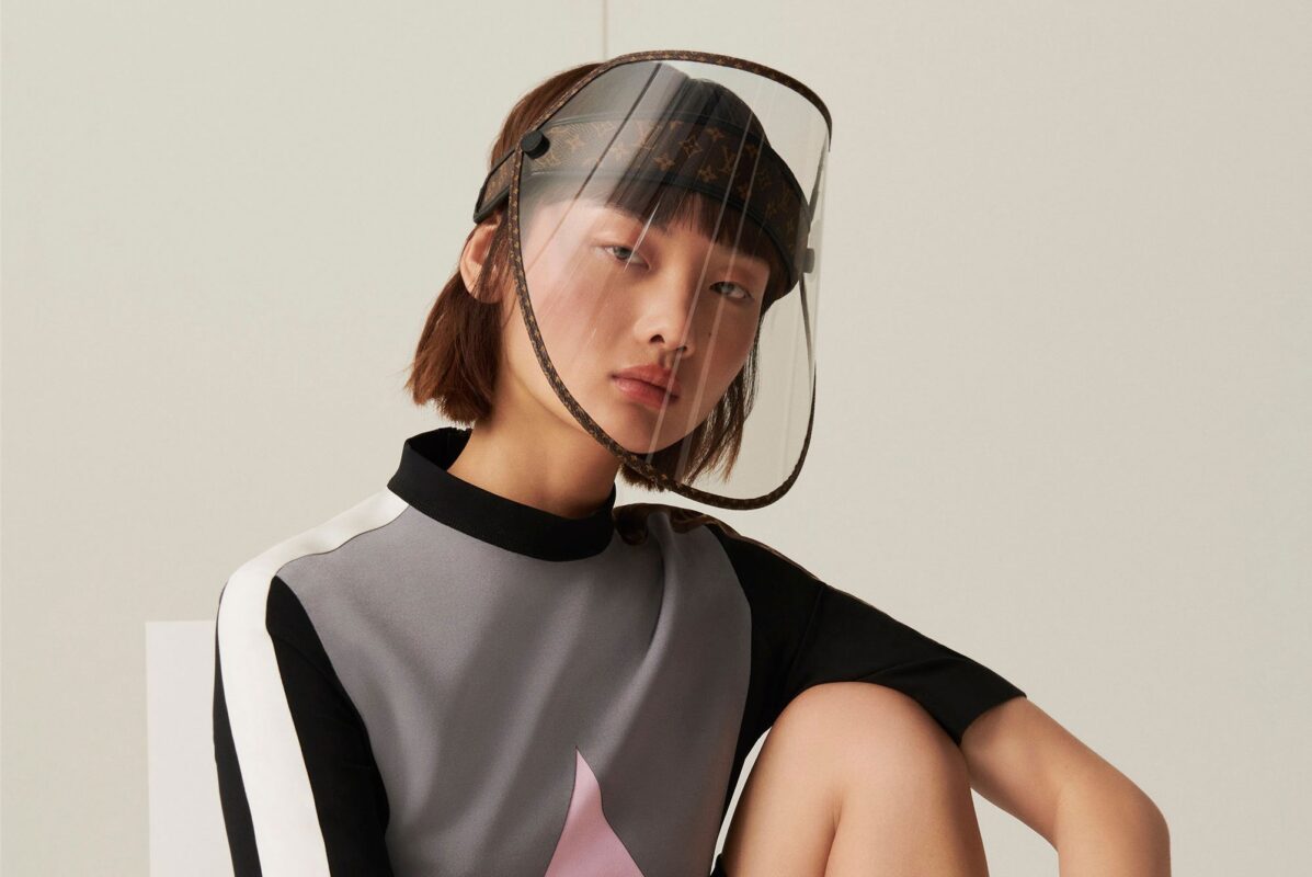 Louis Vuitton face-shield is used to fight the spread of COVID-19. Photo Credit: Louis Vuitton.
